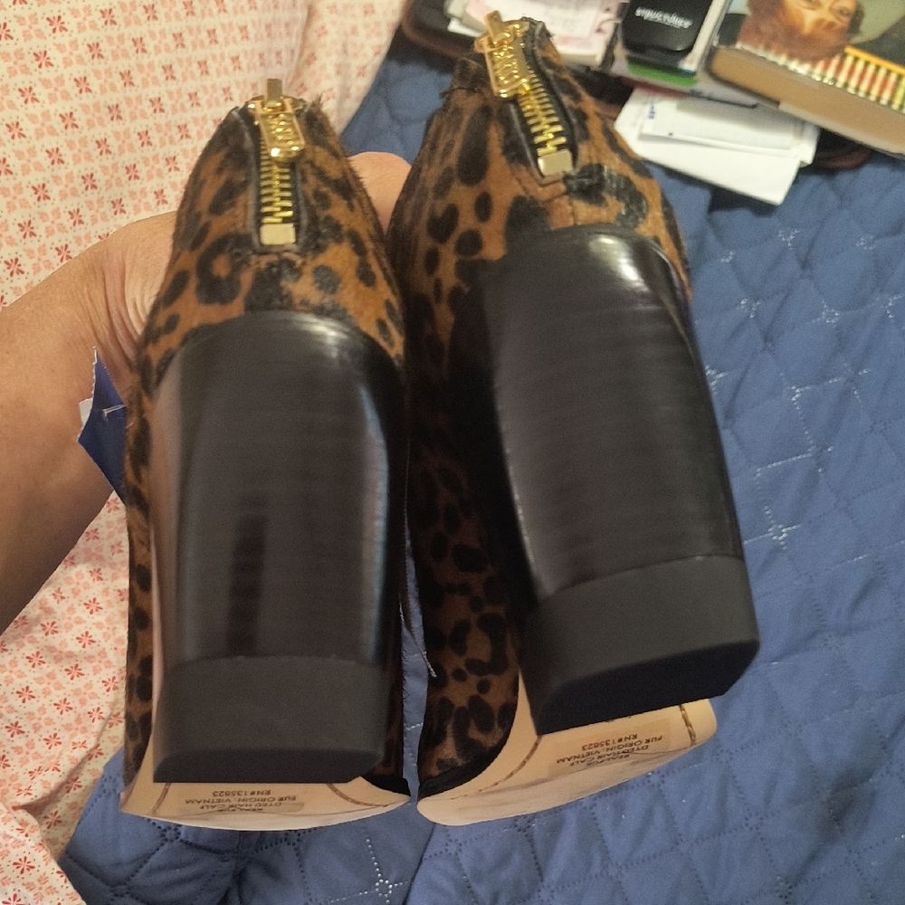 Leopard Print Ankle Booties - image 5